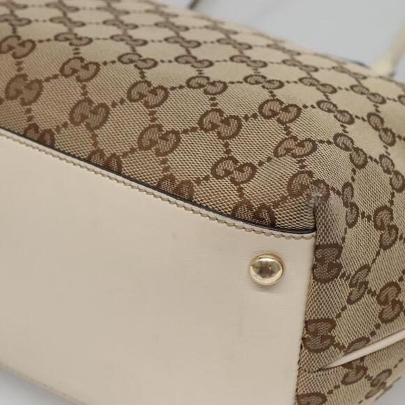 GUCCI GG Canvas Tote Bag Beige Gold - Picture 12 of 16